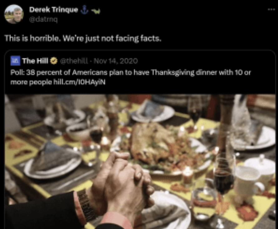 Trinque social media post