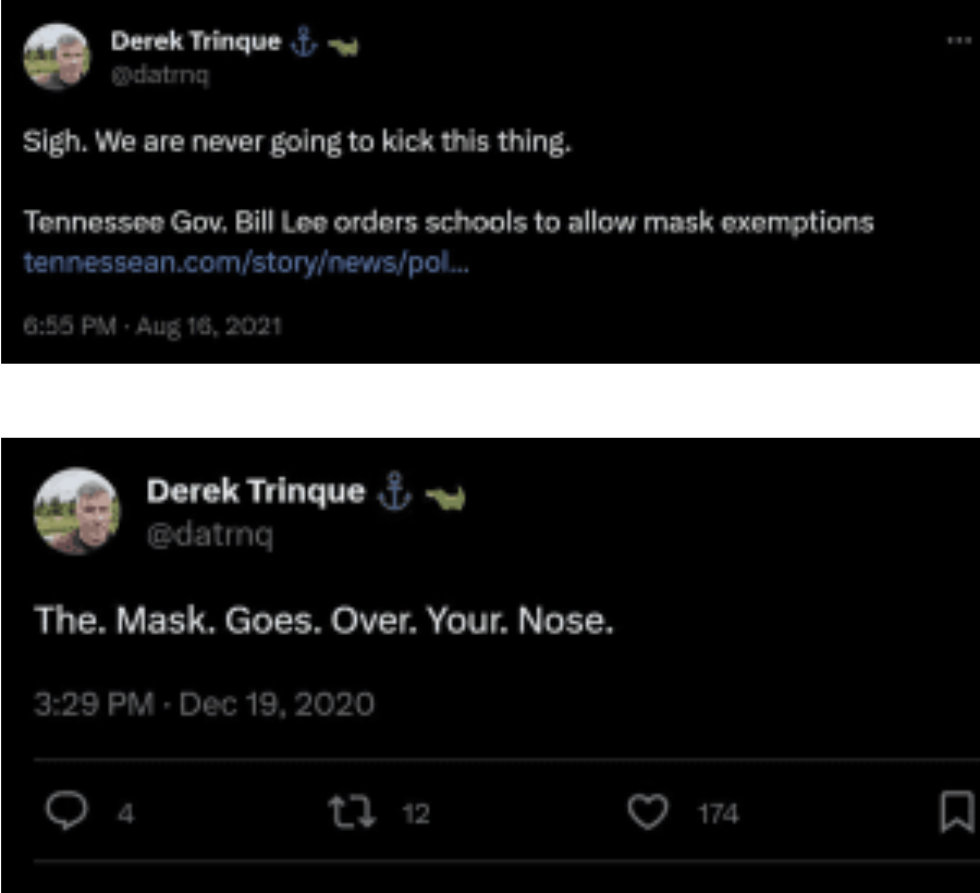 Trinque mask post